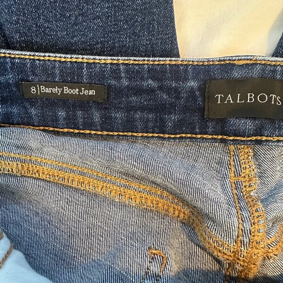 Talbots Barely Boot Jeans in Emma Dark Wash 8 - Picture 11 of 13